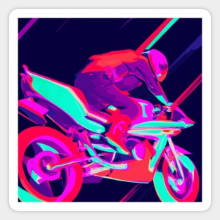 Super Sports Bike rider Magnet